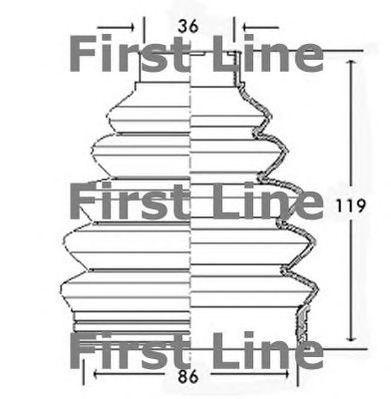 FIRST LINE fcb2280 -  Пыльник, приводной вал